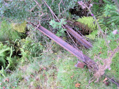 
Rails covering a drain, Trostre Pit, Blaina, August 2010